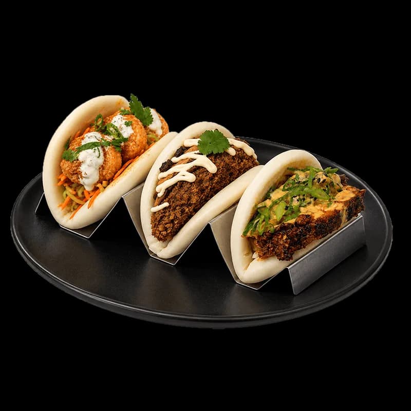 3 x bao bun tacos