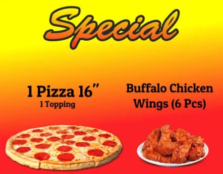 1 Pizza 16" + Buffalo Wings