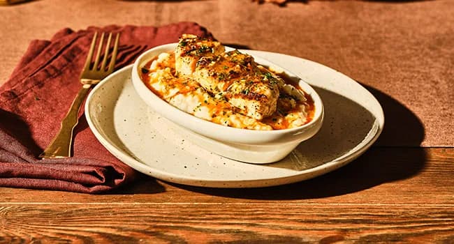 Parmesan Risotto with Spicy Chicken