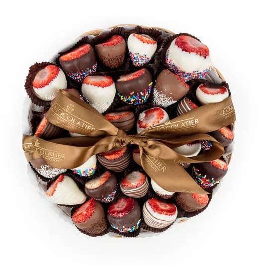 24 Piece Chocolate Dipped Strawberry Platter (Local Delivery Only)