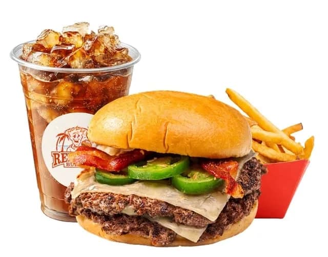 Red Hot Burger w/ Fries & Drink