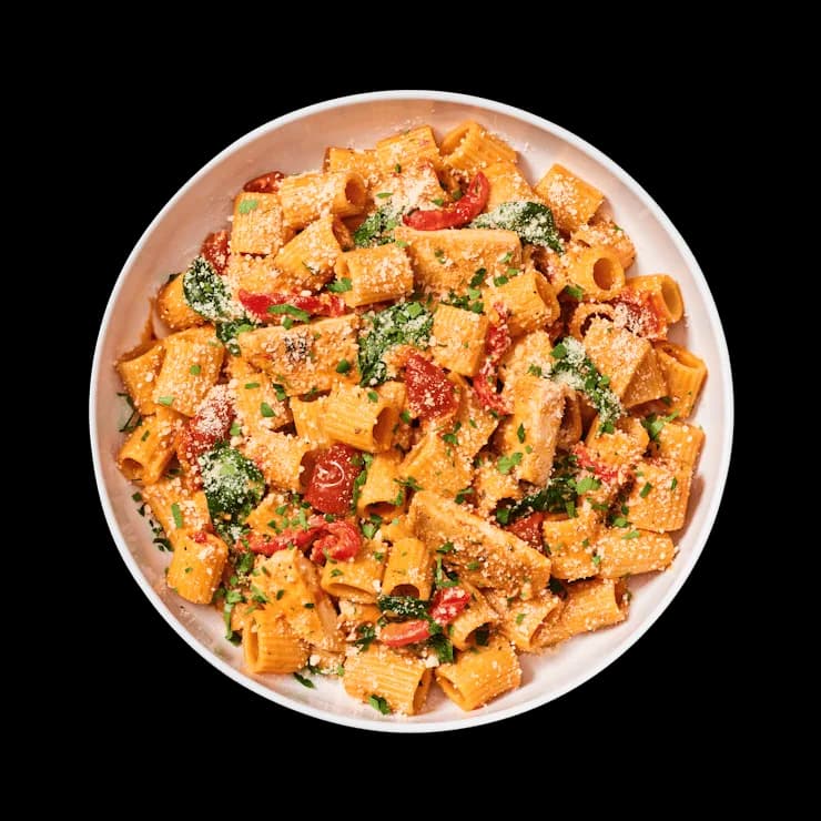 Rigatoni Rosa with Parmesan Chicken