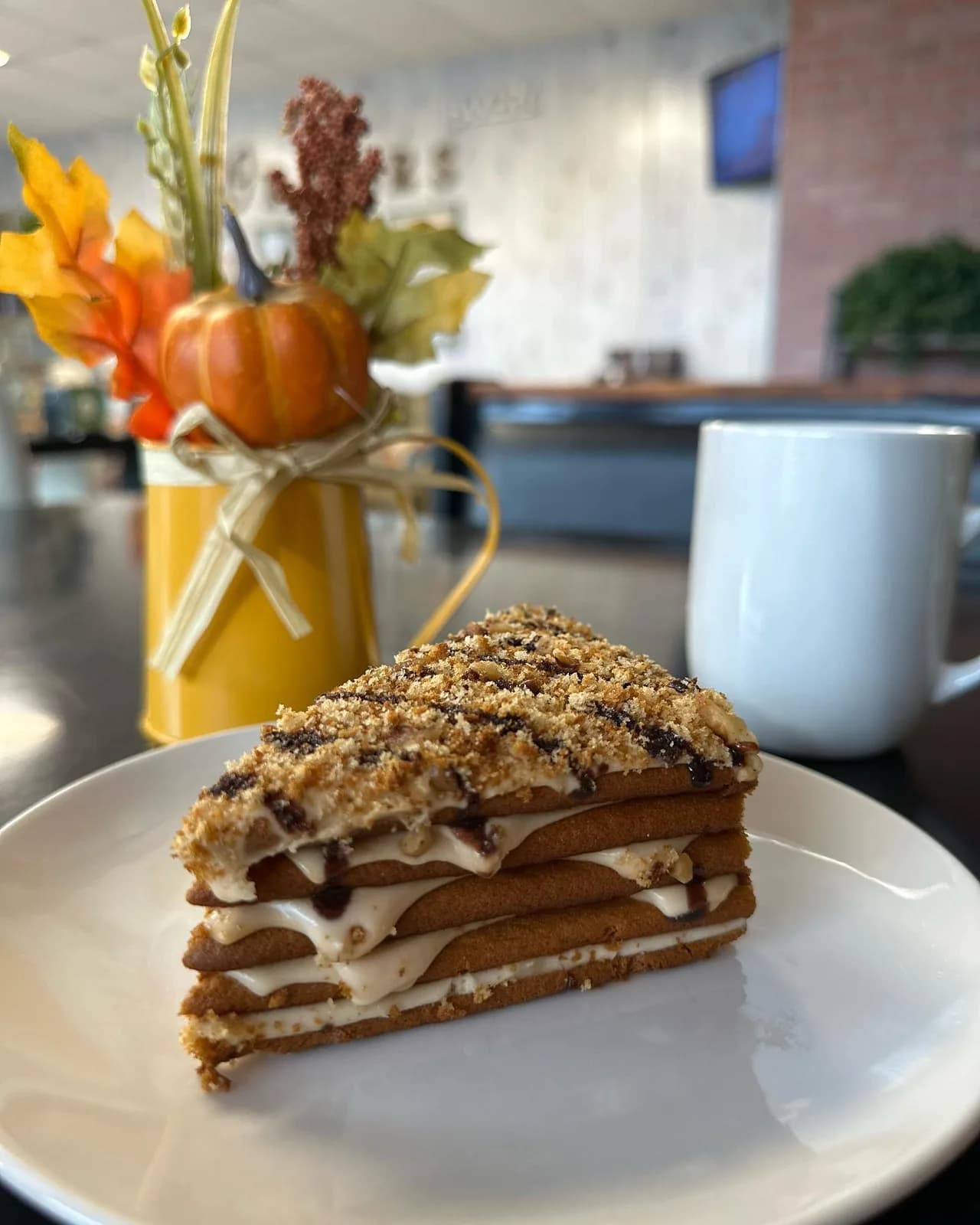 Gluten-free honey cake with walnuts