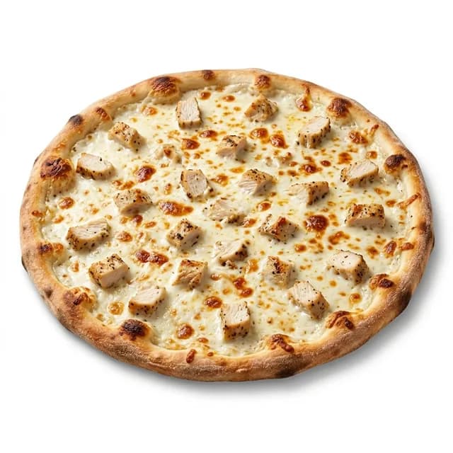 Chicken Alfredo pizza