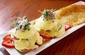 Bacon Avocado Tomato Benedict