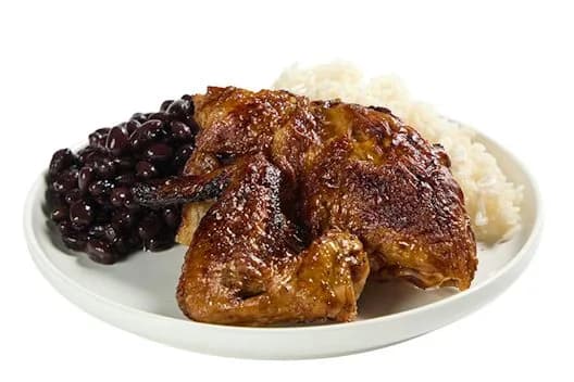 ¼ Chicken Platter (white meat) – Rice & Beans