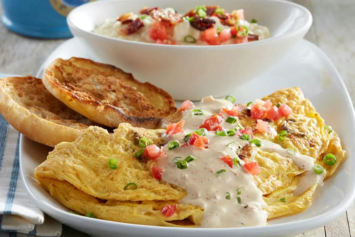 Cajun Shrimp & Crawfish Omelette