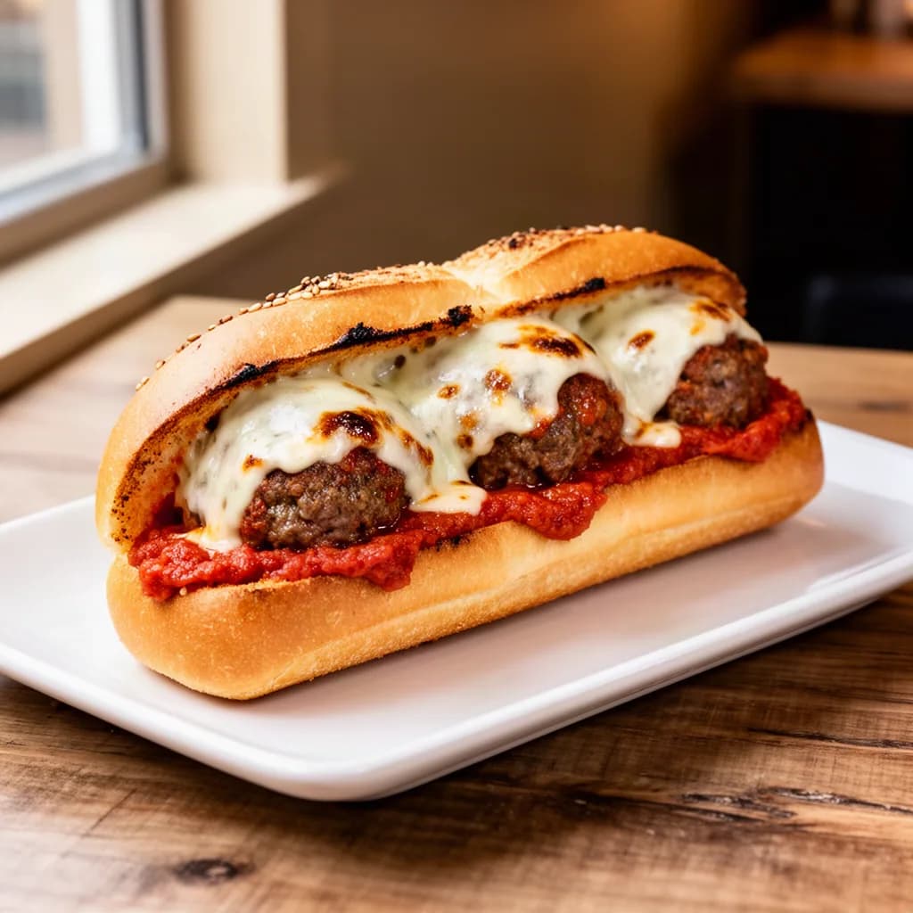 Meatball Parmigiana Sub