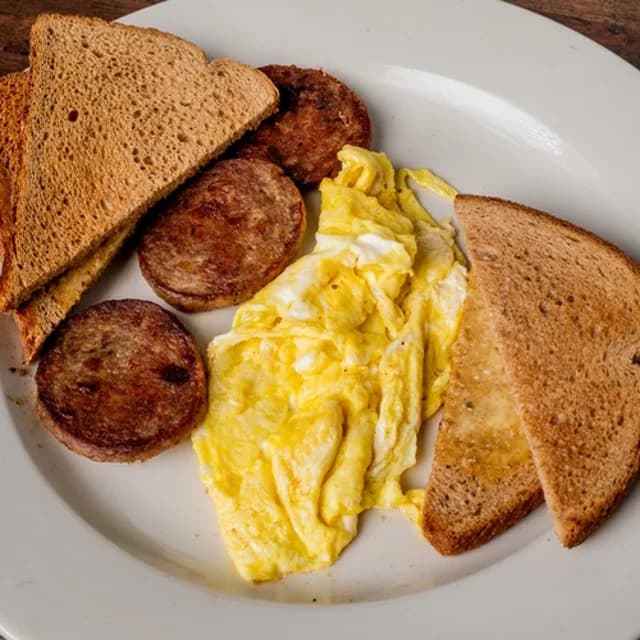 2 Eggs with Your Choice of Ham, Bacon or Sausage
