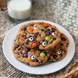 Sourdough Halloween Monster Cookies