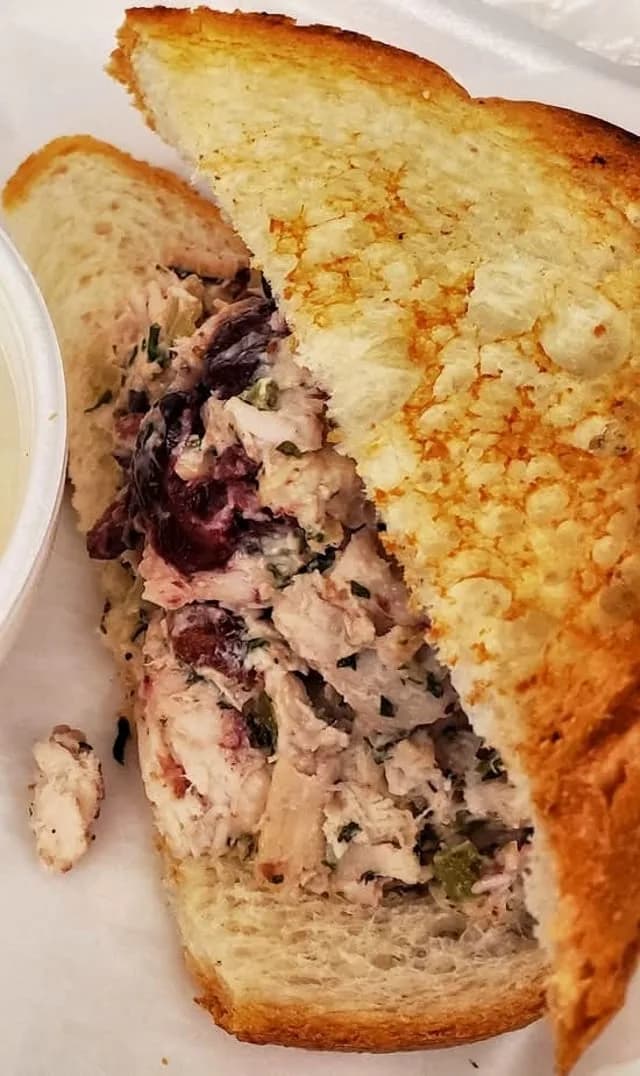 Half Cranberry Walnut Chicken Salad Sandwich