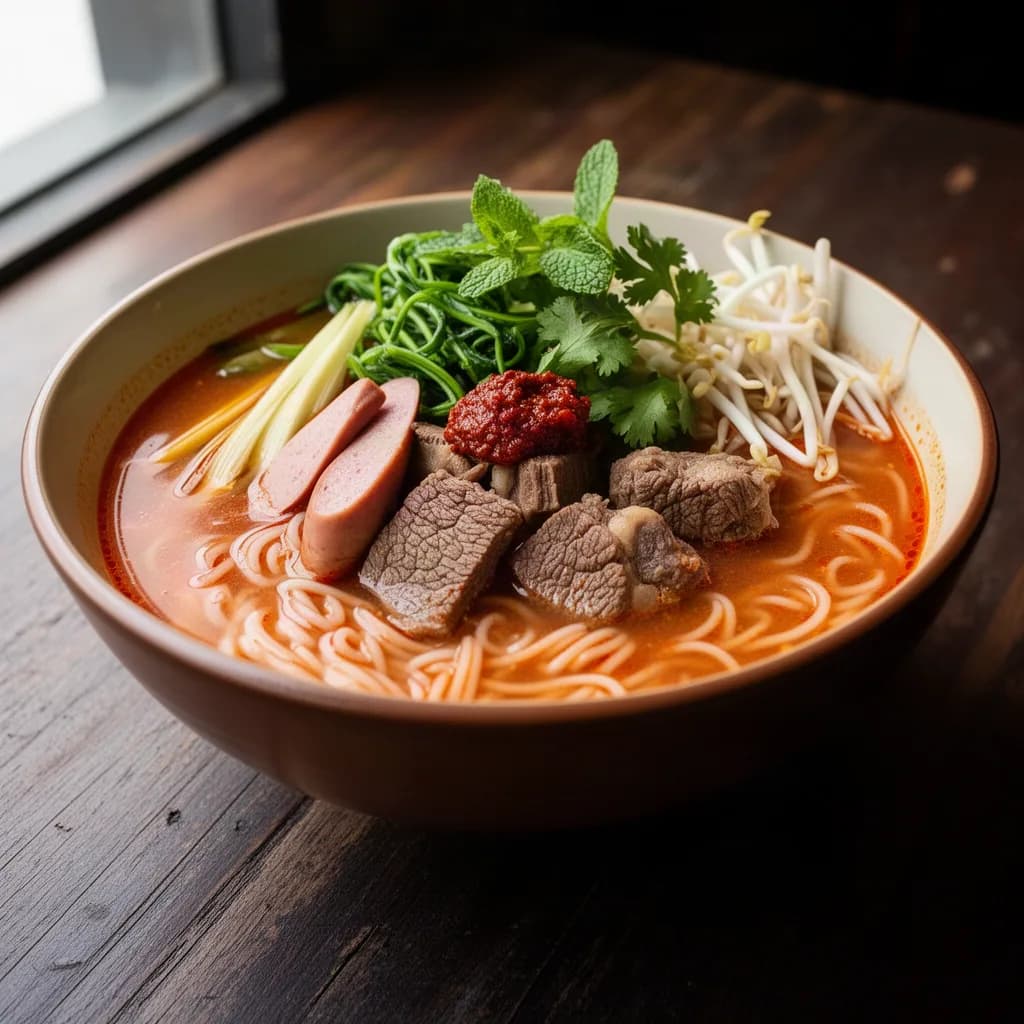 B8. Bun Bo Hue (spicy soup)