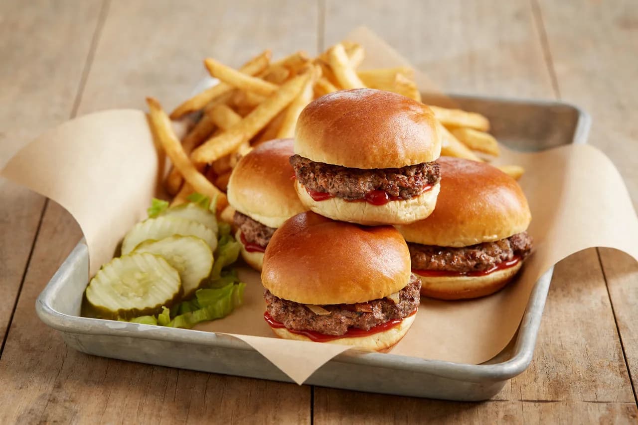 Burger Sliders with Fries