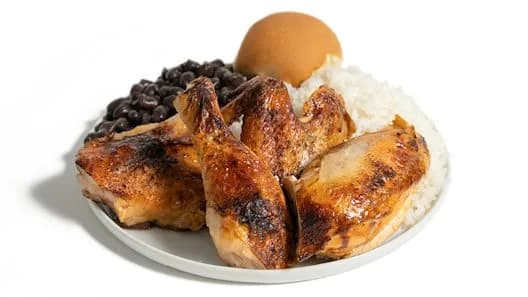 ½ Chicken Platter – Rice & Beans - 86g of Protein