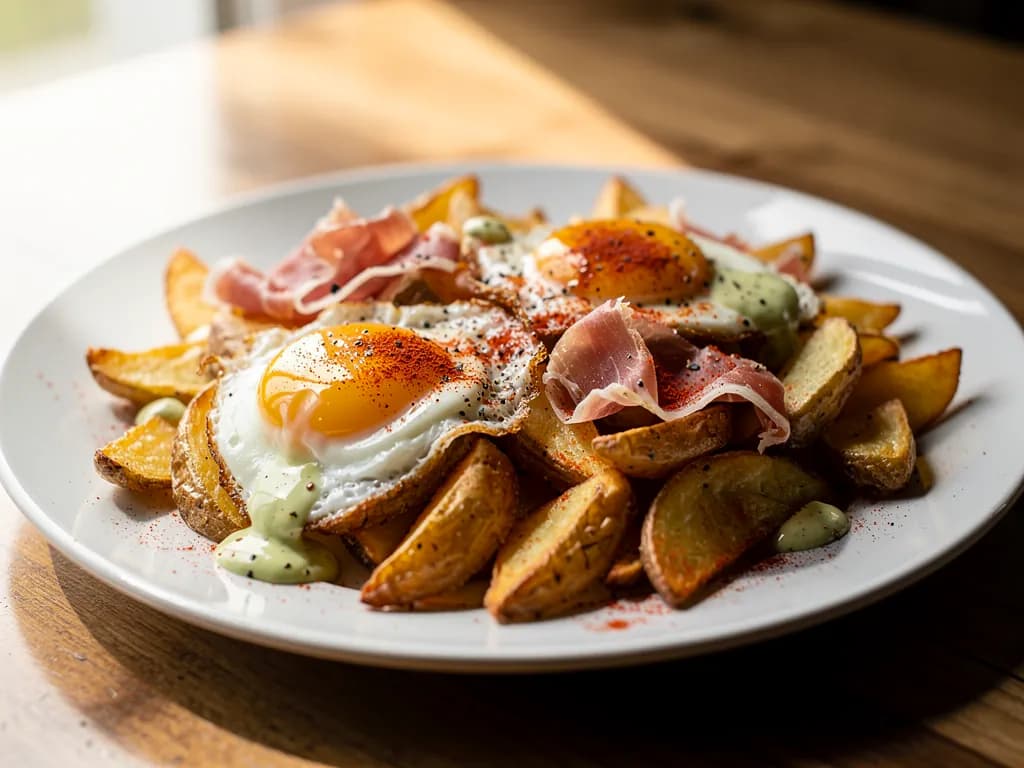 HUEVOS ROTOS CON CHORIZO