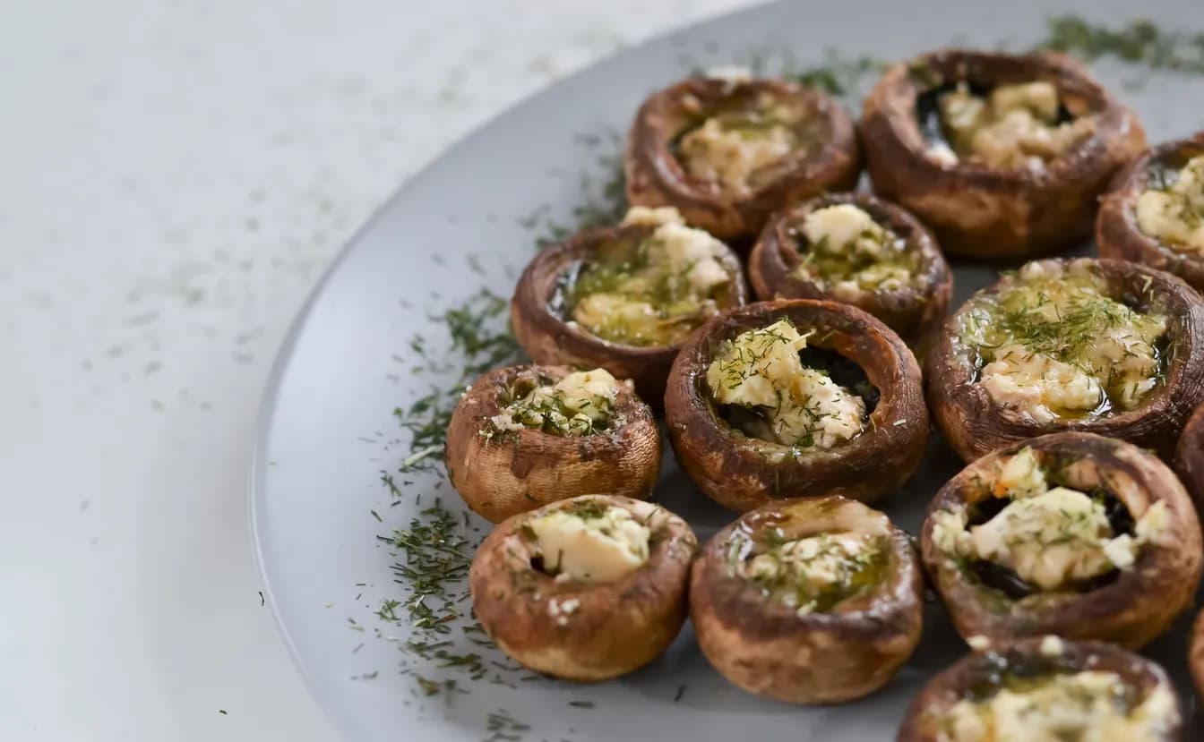 Four-Cheese & Sausage Stuffed Mushrooms