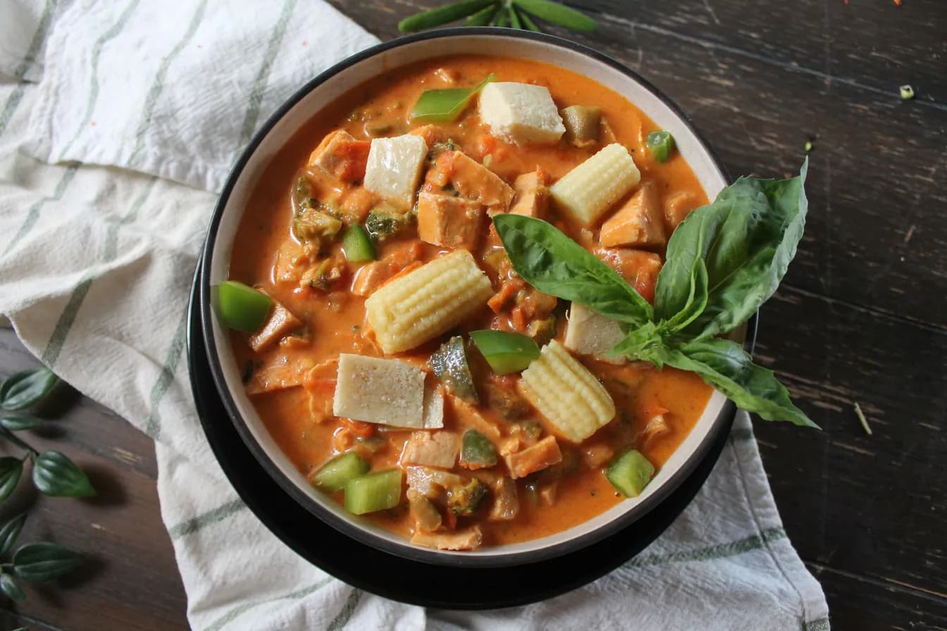 Coconut Curry with Crispy Tofu