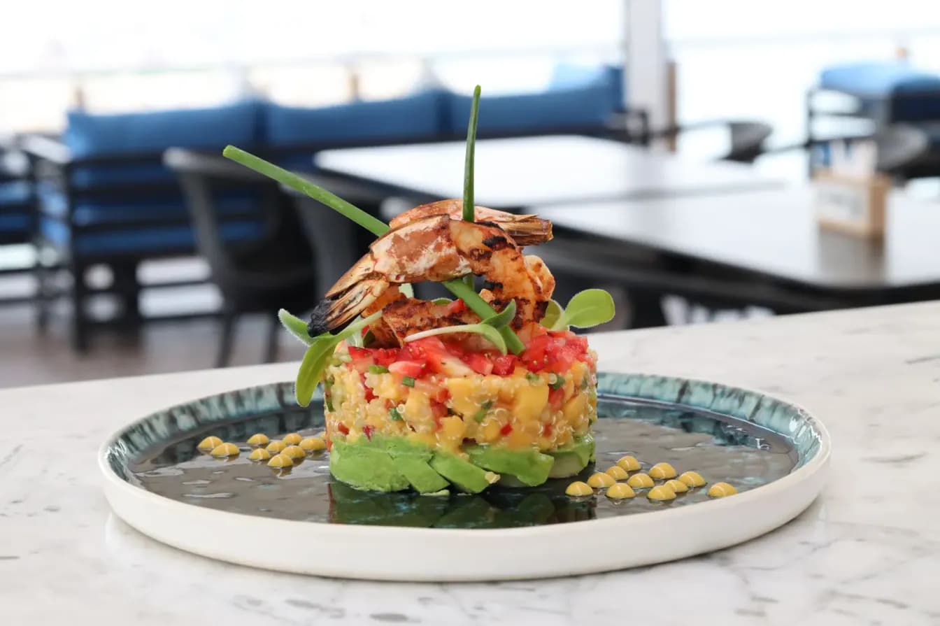 Shrimp, Avocado + Mango Stack