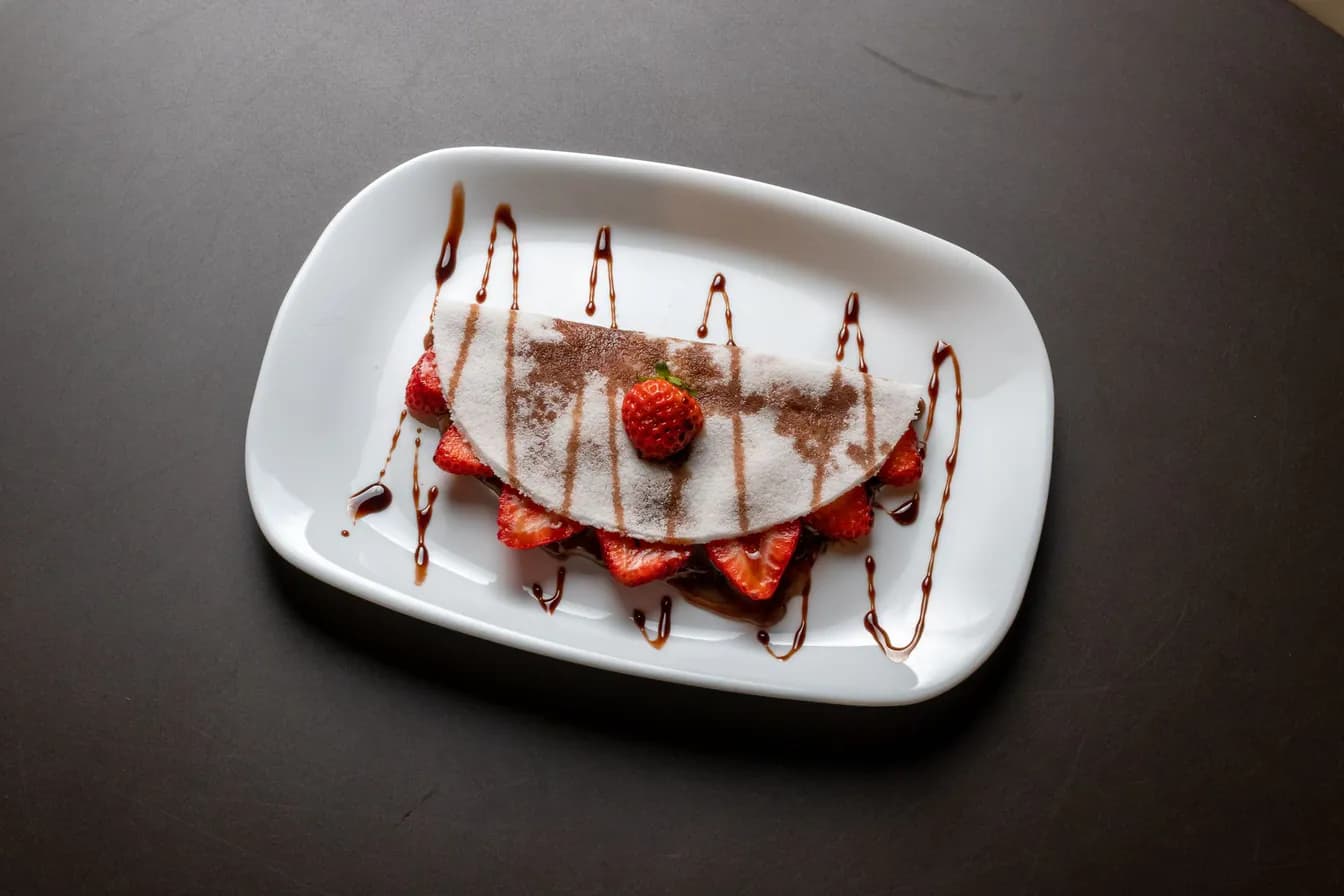 Strawberry Vanilla Crepes