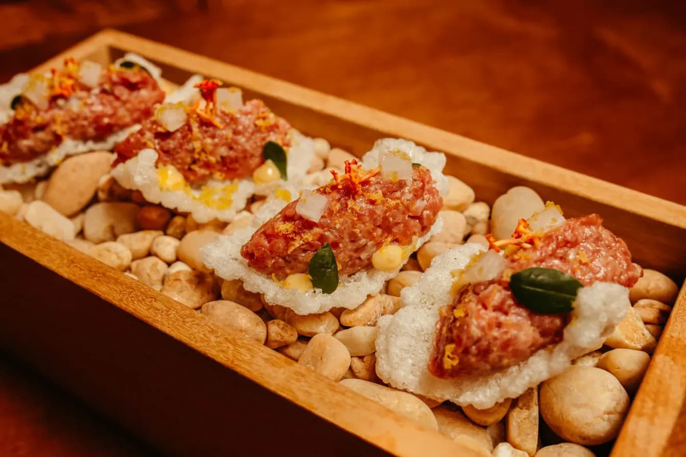Crispy Rice & Beef Tartare
