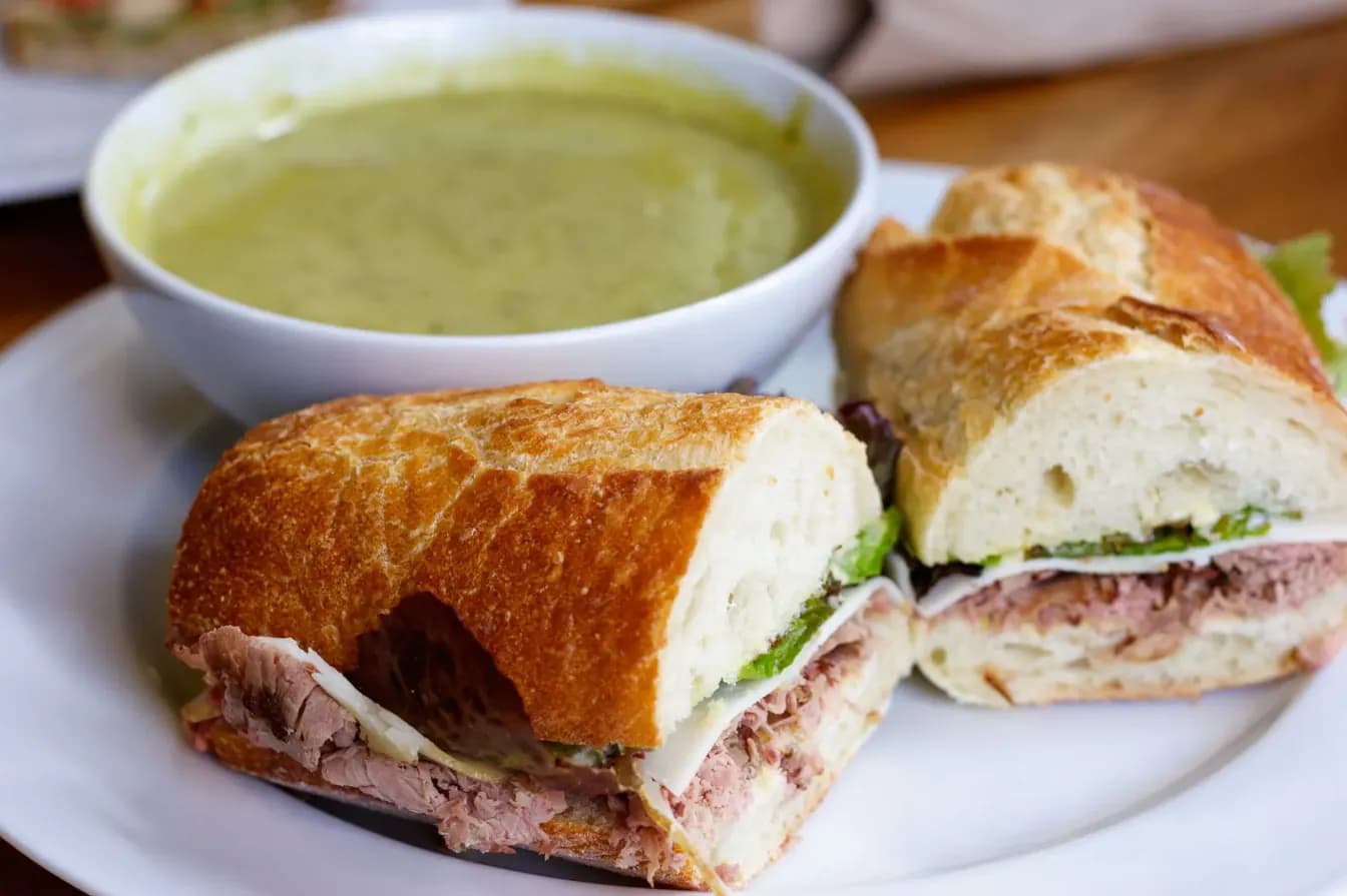 Cuban Sandwich and a Cup of Soup
