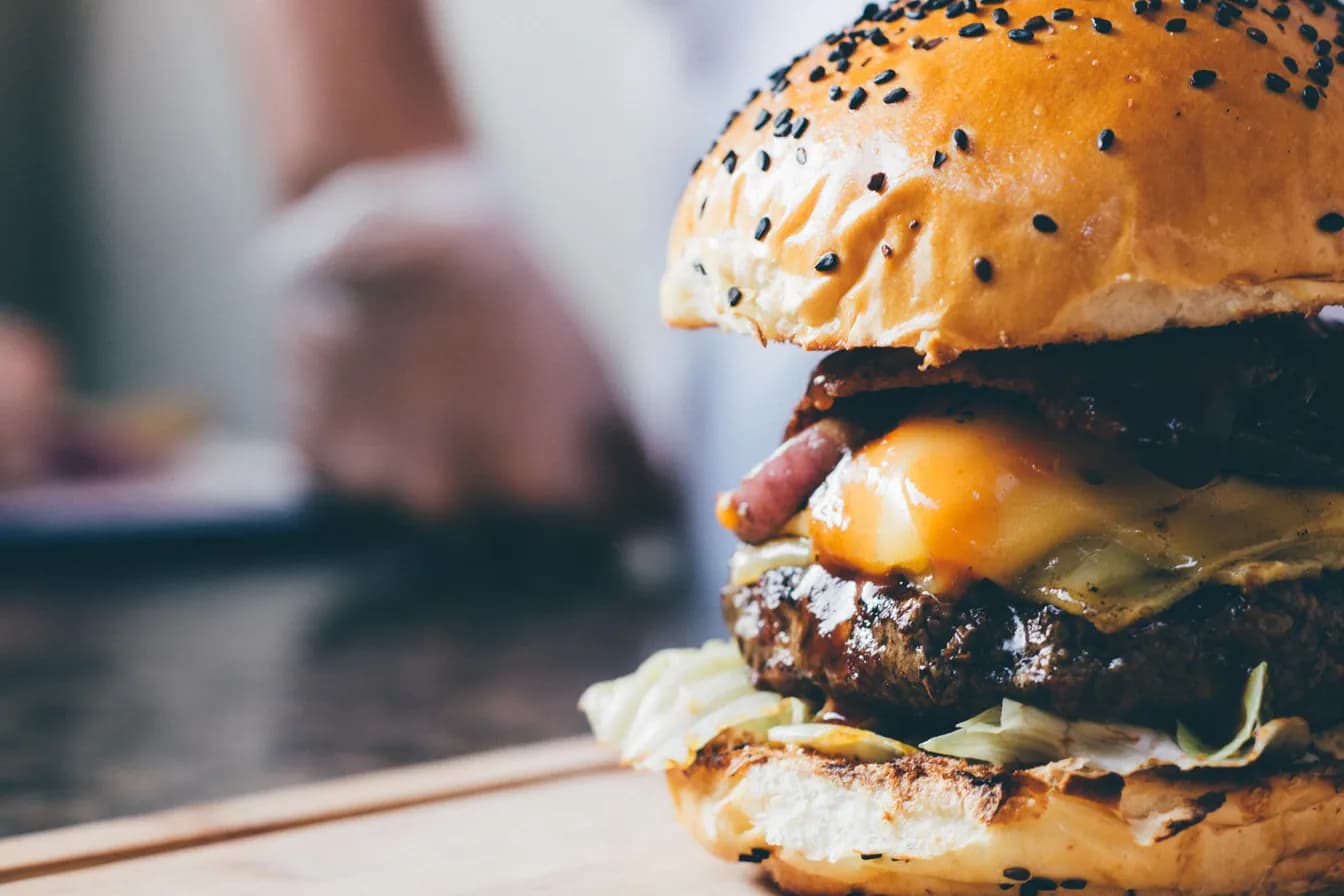 Jameson Apricot Glazed Cheddar Cheeseburger