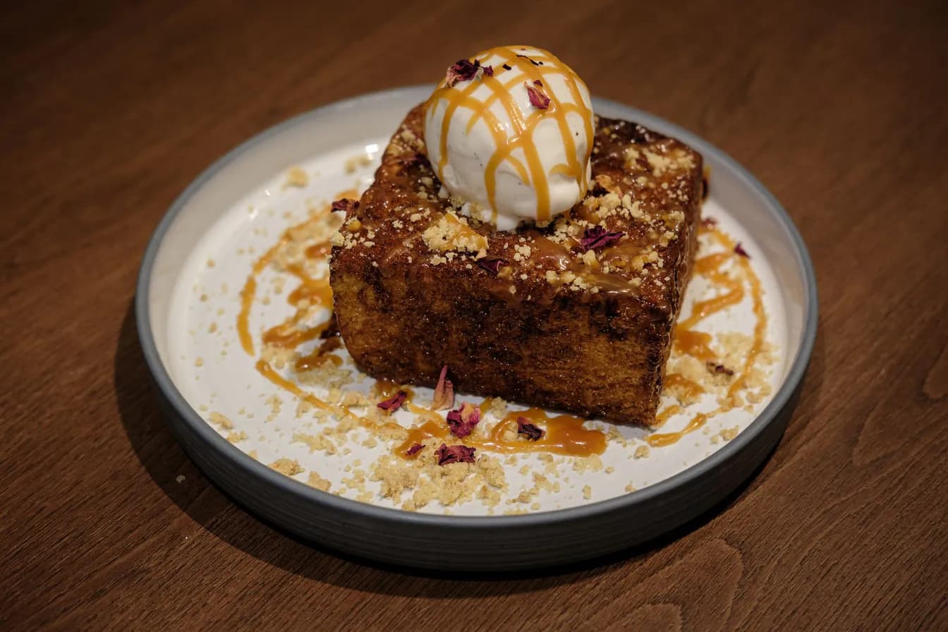 Banana Caramel Pecan French Toast
