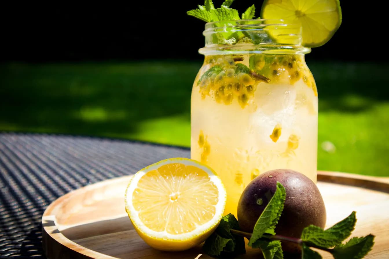 Mini Passionfruit Popping Boba Lemonades