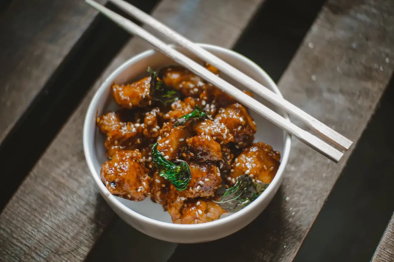 Whiskey-Glazed Sesame Chicken Bites