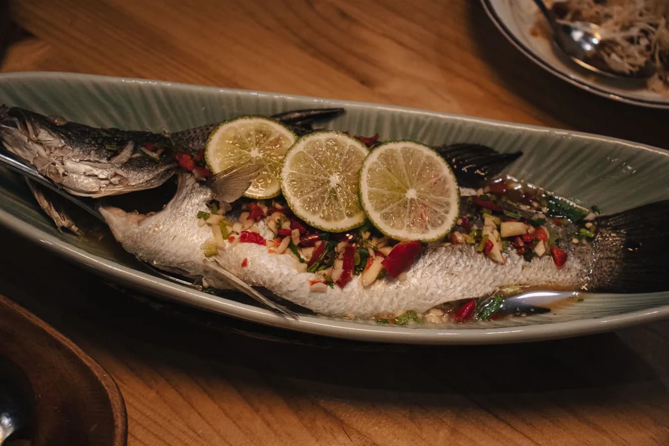 Steamed Whole Trout