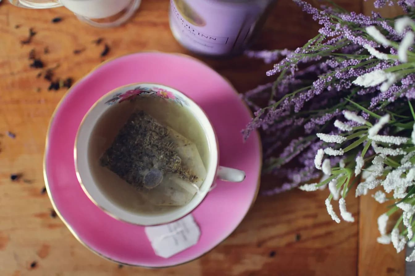 Blue Lavender Tea Latte
