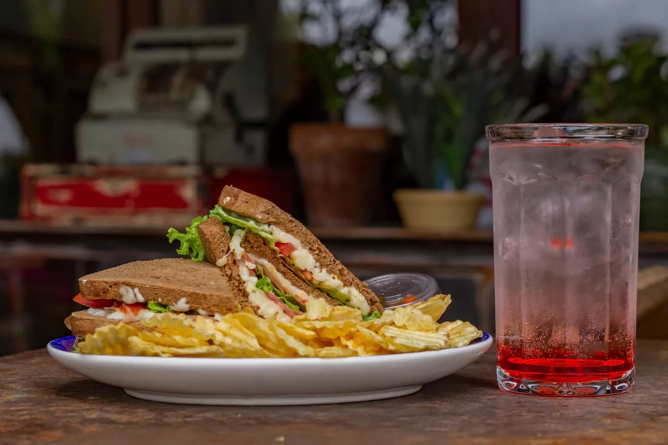1 Slice with Side Salad and Fountain Drink
