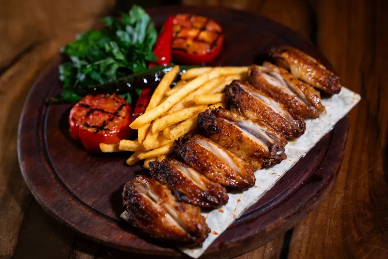 10 Bone-In Wings + Fries