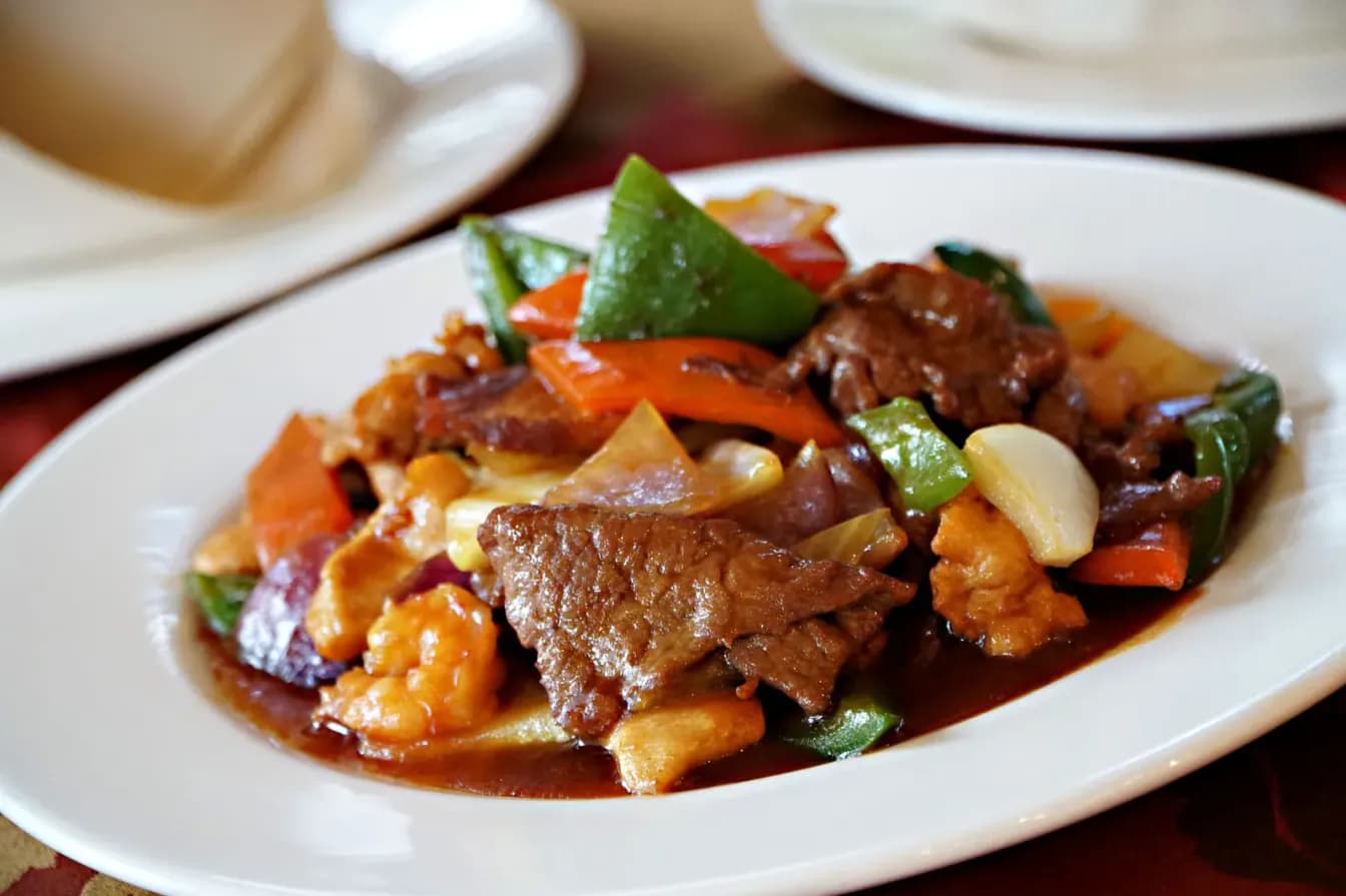 Shrimp or Beef With Mixed Vegetables