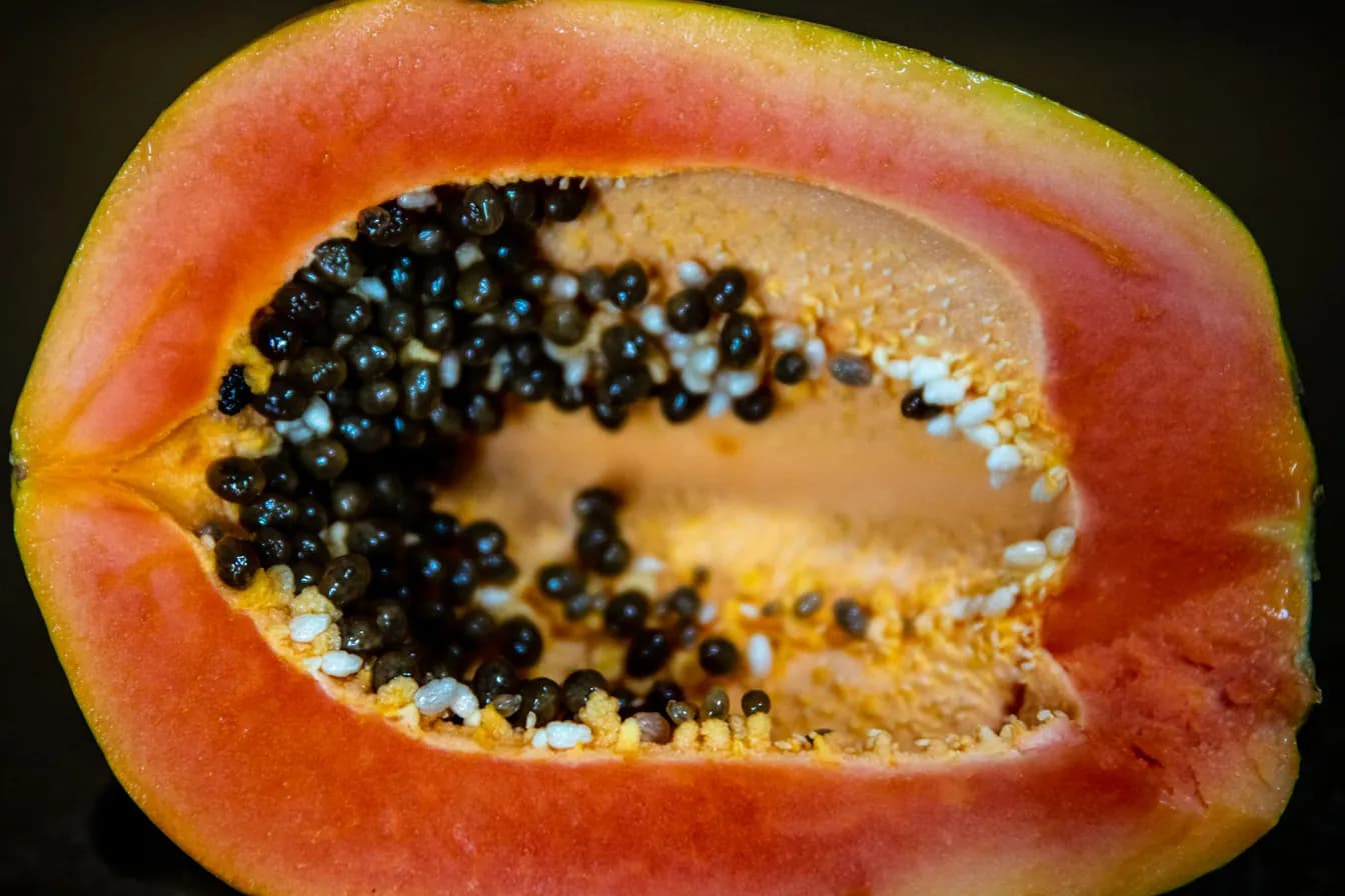 Papaya with Bubble Tea