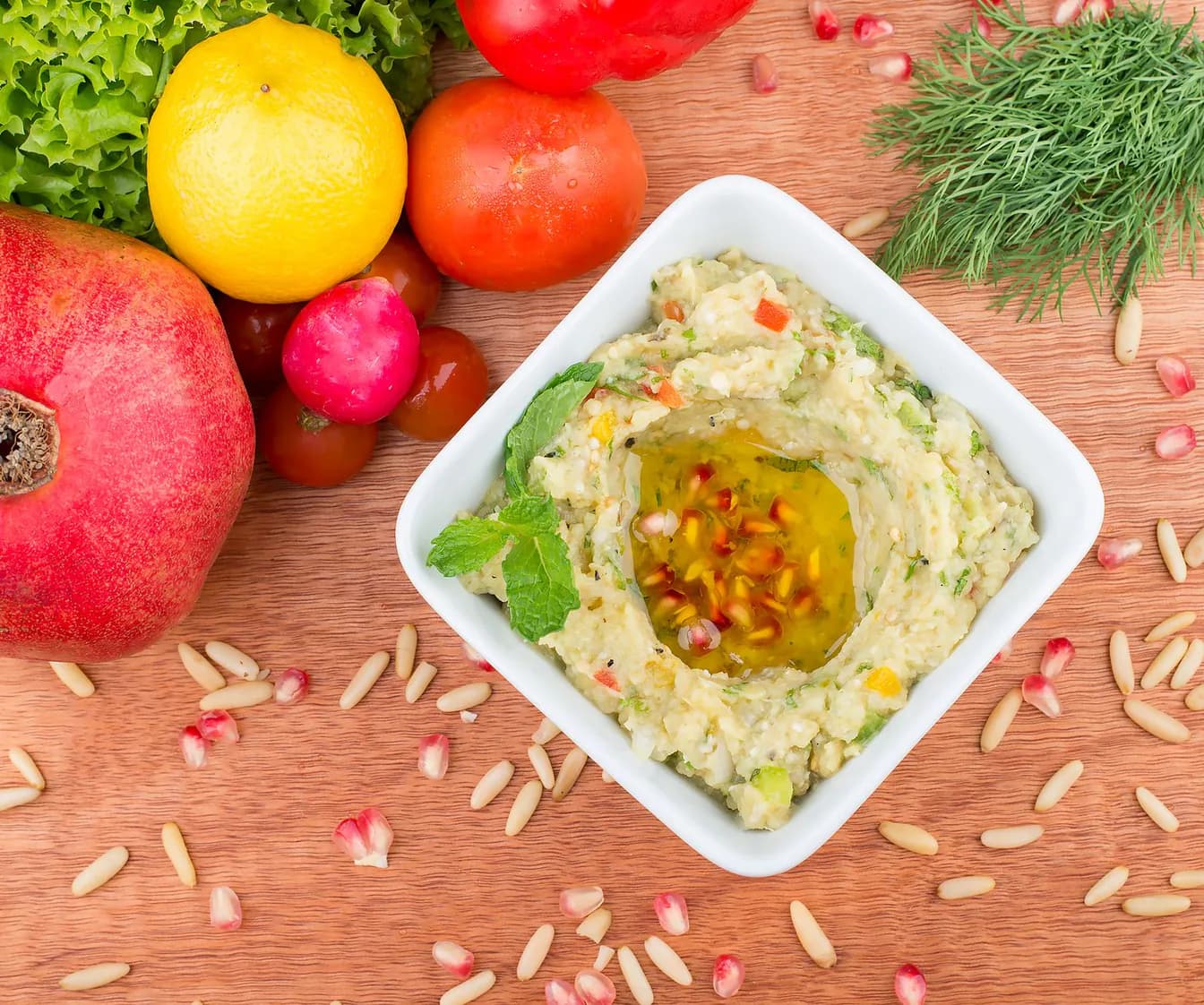 Baba Ghannouj with Falafel