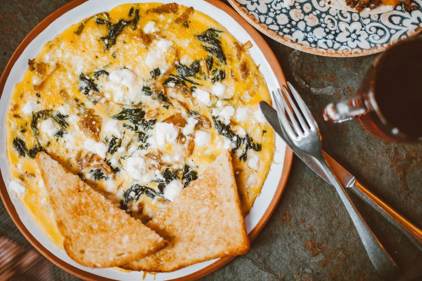 Spinach & Mushroom Omelette