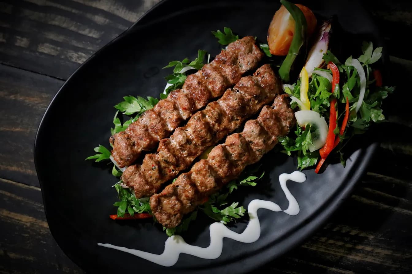 Lamb Kebab over Salad