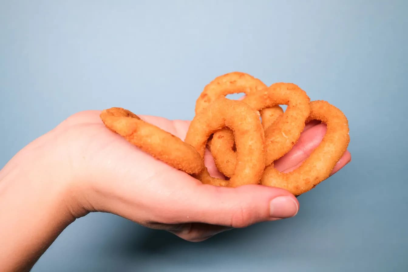 Giant Onion Rings with Black Angus Dip