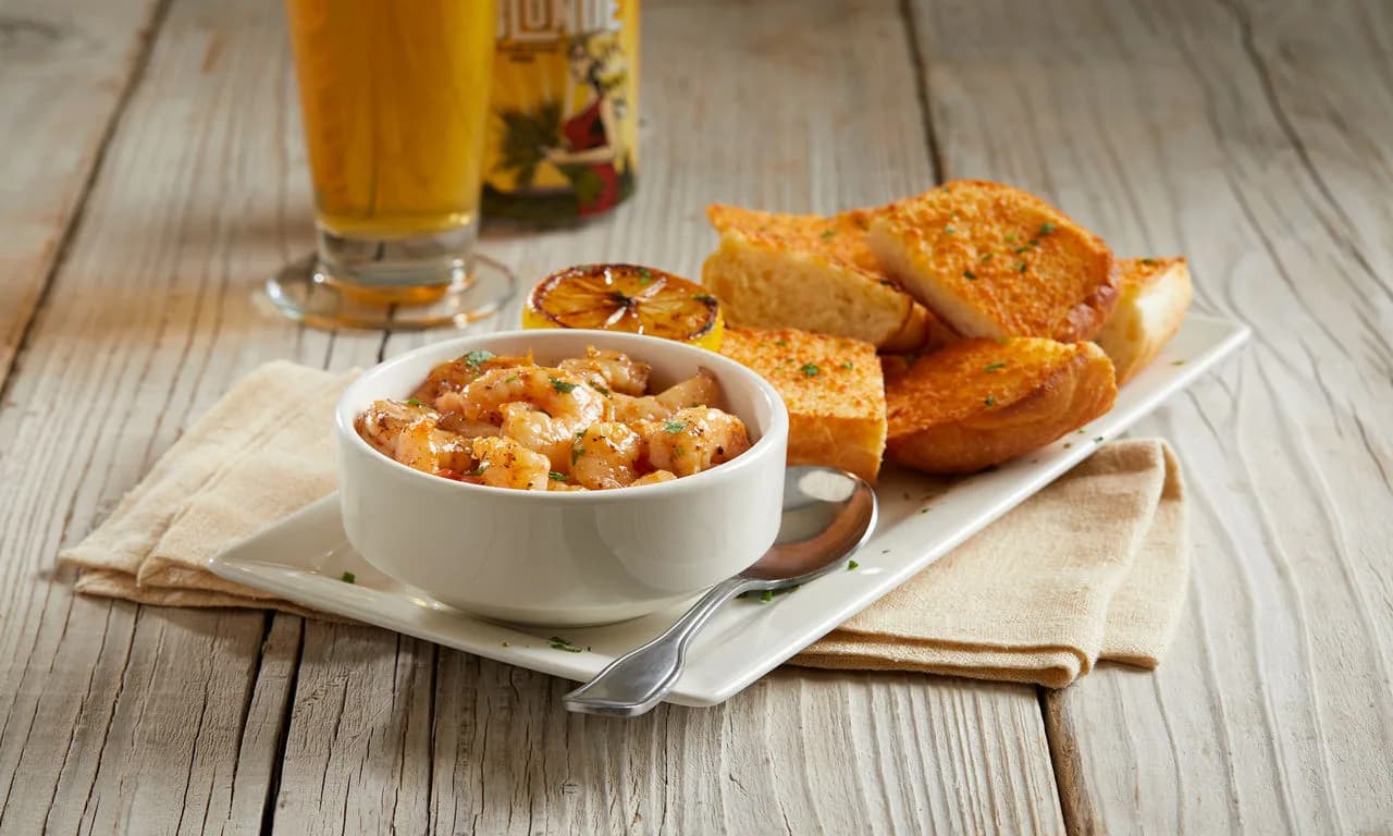 Garlic Shrimp with Parmesan Toast Appetizer