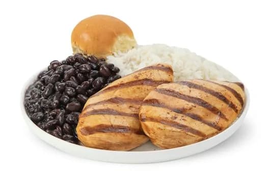 2 Chicken Breasts Platter – Rice & Beans