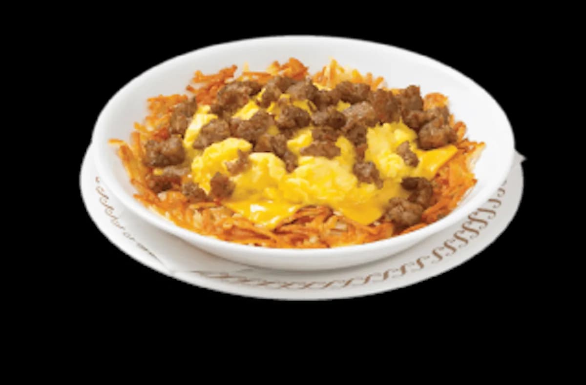 SAUSAGE EGG & CHEESE HASHBROWN BOWL
