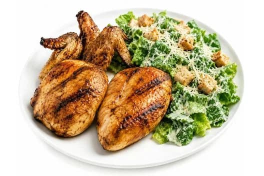 ½ Chicken Platter (white meat) – Caesar Salad