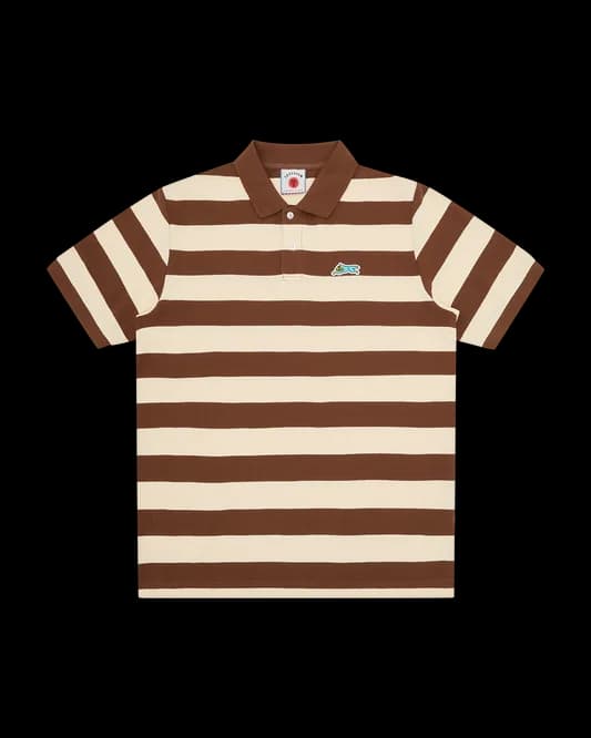 Running Dog Striped Polo Shirt
