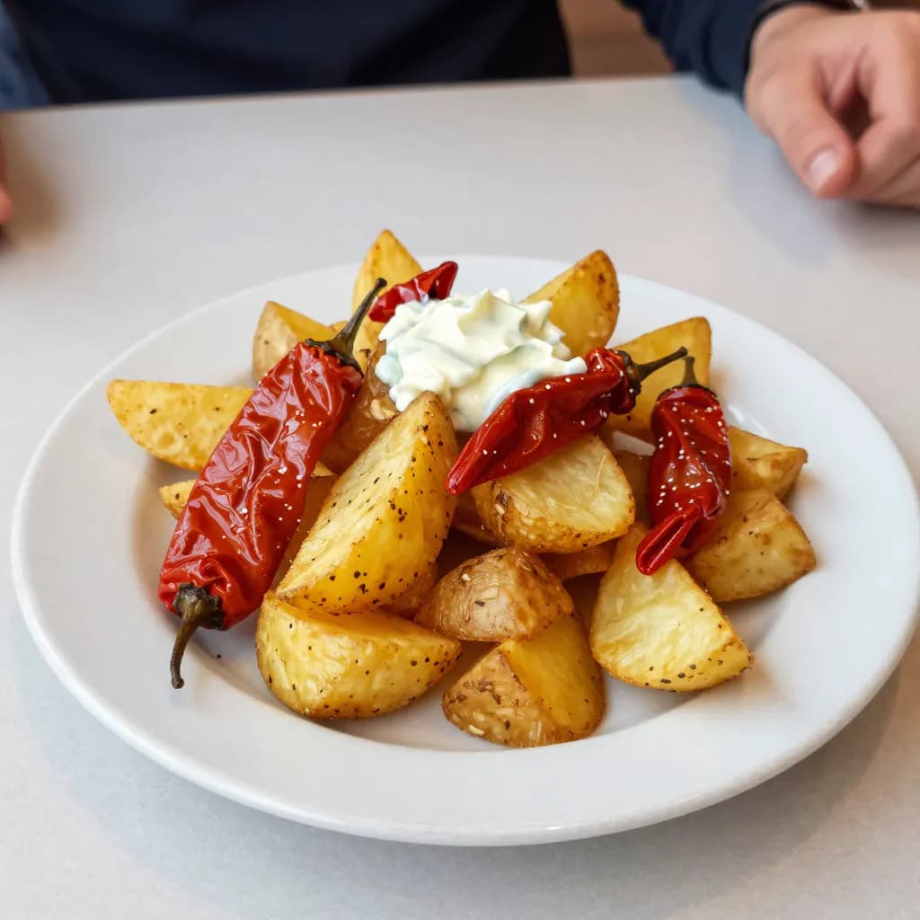 PATATAS FRITAS CON PIMIENTOS