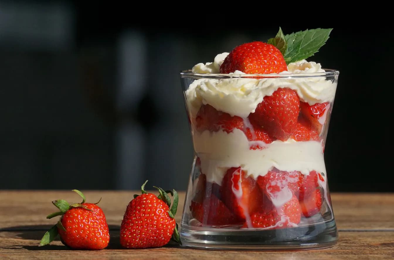 Strawberries and Cream Pancakes