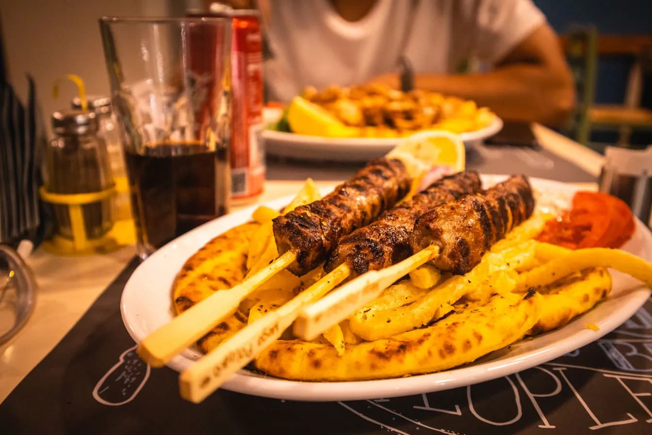 Chicken Souvlaki Platter