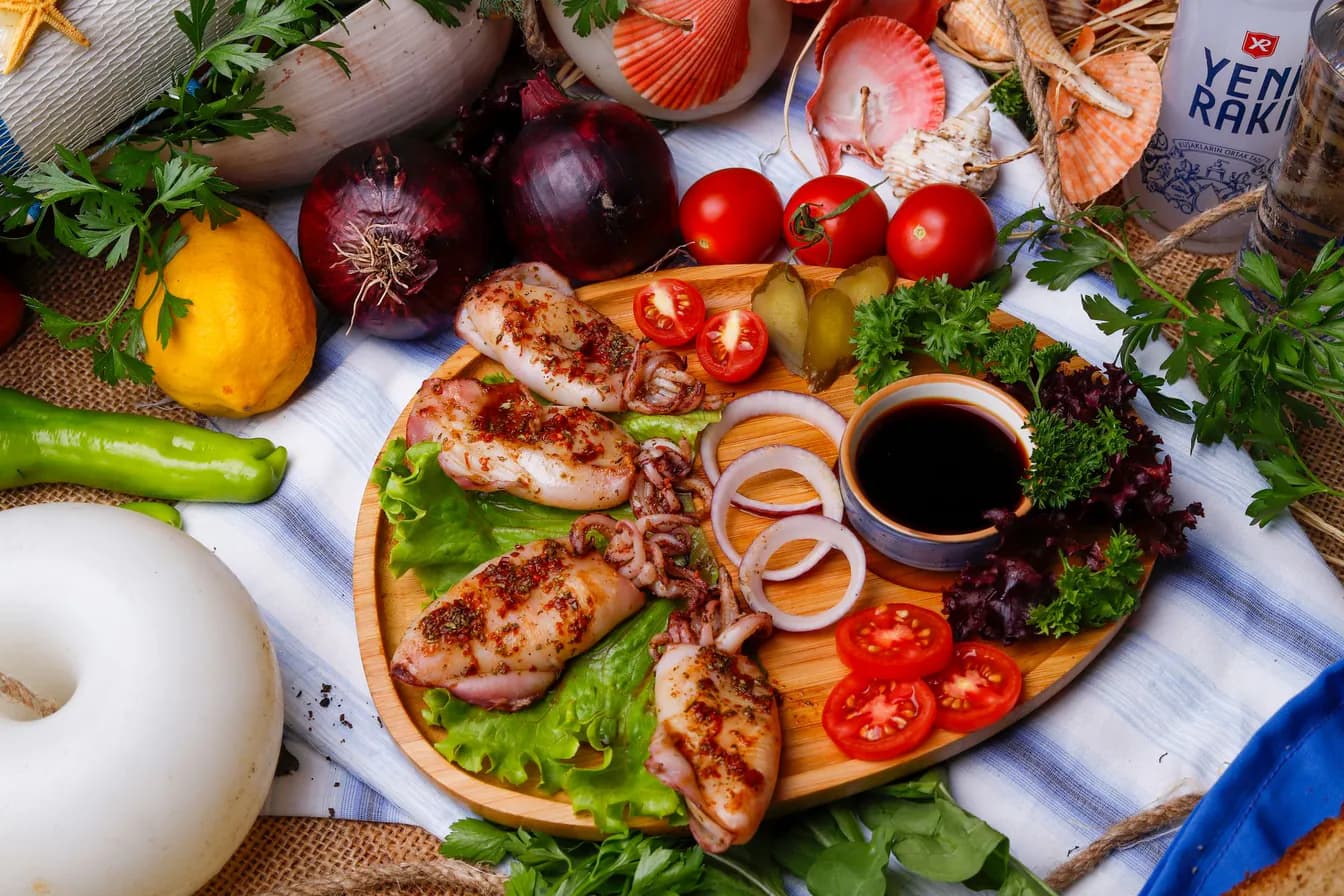 Grilled Calamari Salad