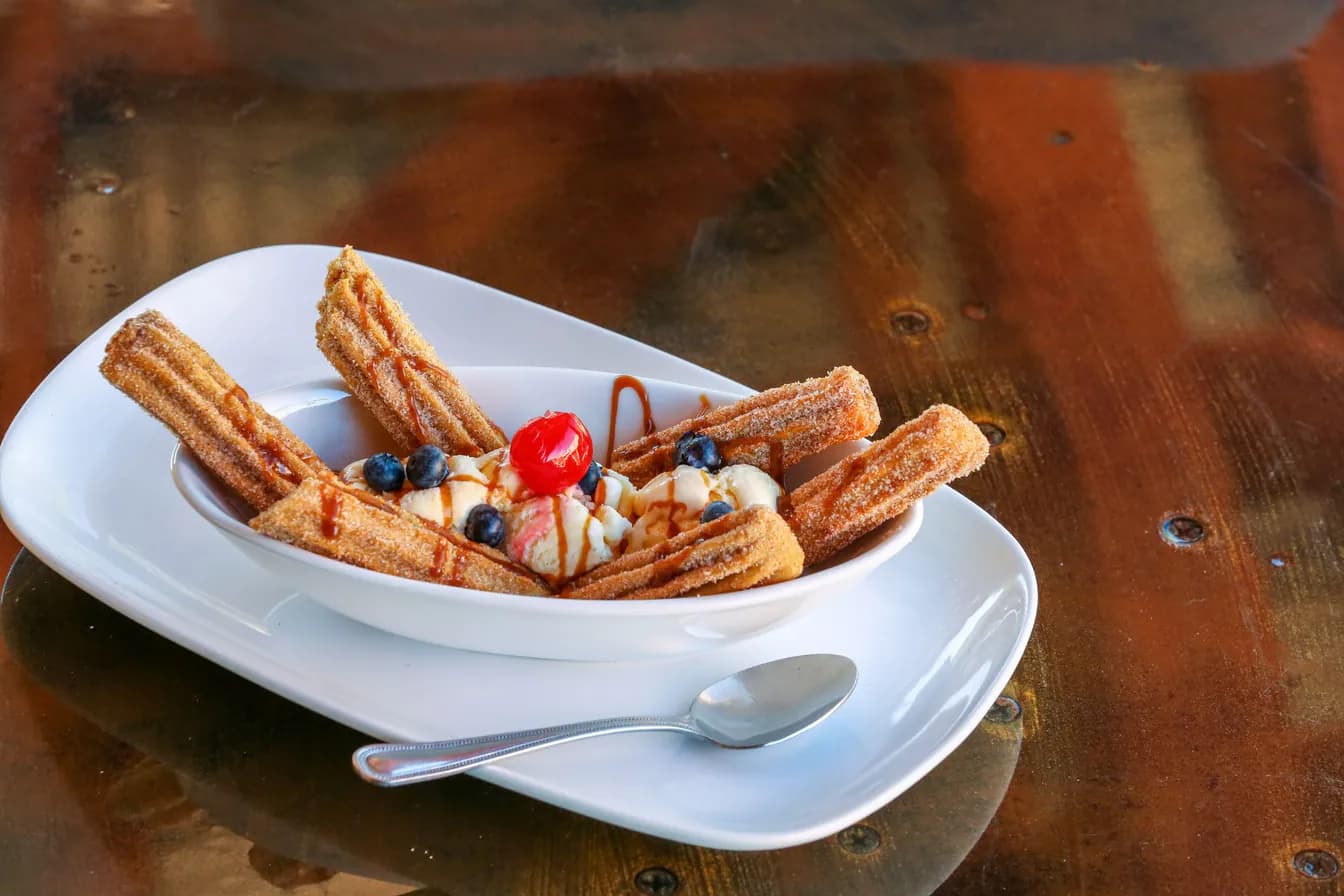 Churros with Ice Cream, Cajeta