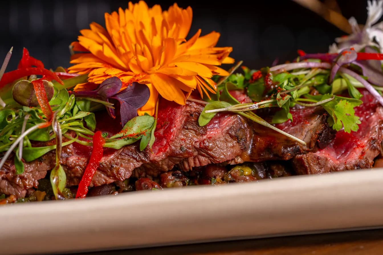 Slow Grilled Rosemary & Garlic Flank Steak